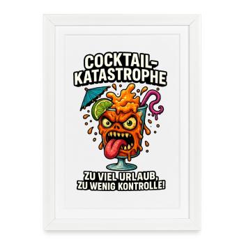 Cocktail désastreux - Affiche encadrée (27 × 37 cm) - blanc - Devant