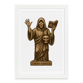 Summoner of Darkness Statue - Framed poster (27 × 37 cm) - white - Front