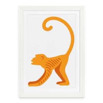 Logo de la ligne Orang-outan - Affiche encadrée (27 × 37 cm) - blanc - Devant