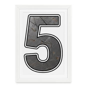 Rusty 5 Design - Framed poster (27 × 37 cm) - white - Front