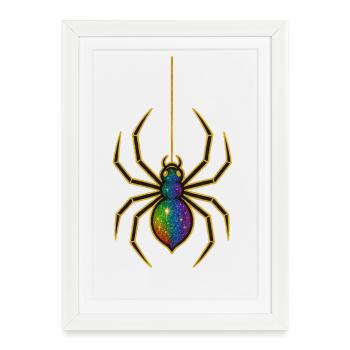 Galactic Spider Pendant - Framed poster (27 × 37 cm) - white - Front