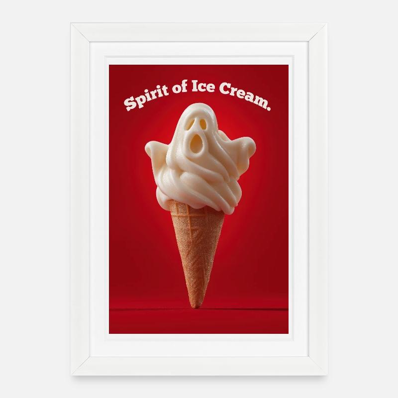 Der Geist des Eises - Gerahmtes Poster (27 × 37 cm) - Weiß