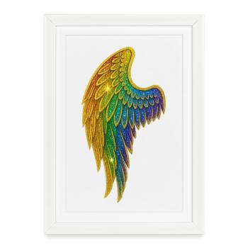 Ailes scintillantes arc-en-ciel - Affiche encadrée (27 × 37 cm) - blanc - Devant