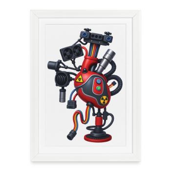 NERD HEART - geek & scifi - Framed poster (27 × 37 cm) - white - Front