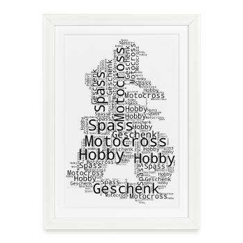 Direct Motocross Statement - Framed poster (27 × 37 cm) - white - Front