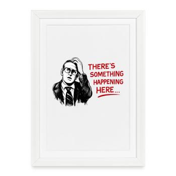 Noir Note – Man in Suit - Framed poster (27 × 37 cm) - white - Front