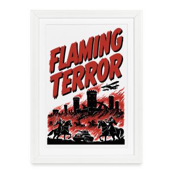Flaming Terror: City Fire - Framed poster (27 × 37 cm) - white - Front