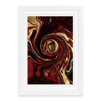 Abstract Germany Fluid Art Part 1. - Framed poster (27 × 37 cm) - white - Front
