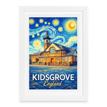 KIDSGROVE England Swirl Sky - Framed poster (27 × 37 cm) - white - Front
