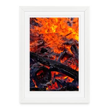 Heart of Embers Macro Poster - Affiche encadrée (27 × 37 cm) - blanc - Devant