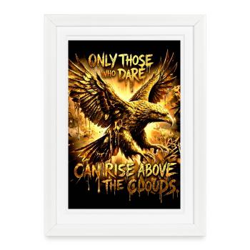 Eagle Poster Motivation Saying Mural - Framed poster (27 × 37 cm) - white - Front