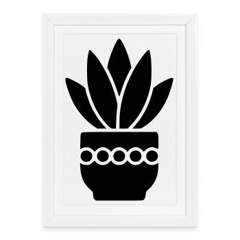 Plante d’intérieur succulente Plante Maman Botanique - Affiche encadrée (27 × 37 cm) - blanc - Devant