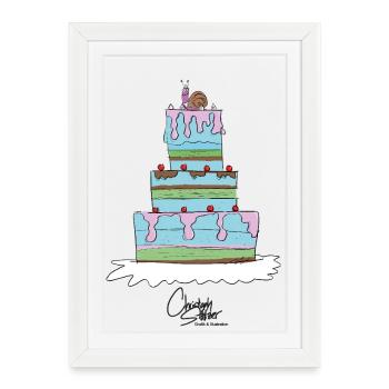 ANIMAL SHIRT Template clara_torte - Framed poster (27 × 37 cm) - white - Front