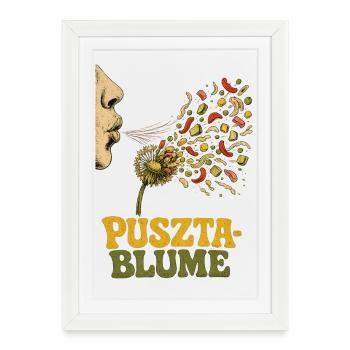 Pusztablume - Pusteblume - Gerahmtes Poster (27 × 37 cm) - Weiß - Vorne