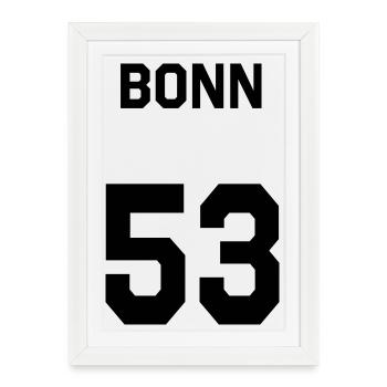 Bonn 53 - Framed poster (27 × 37 cm) - white - Front