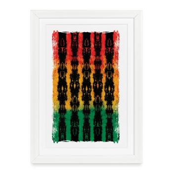 Gradient with symmetry and pattern - Framed poster (27 × 37 cm) - white - Front