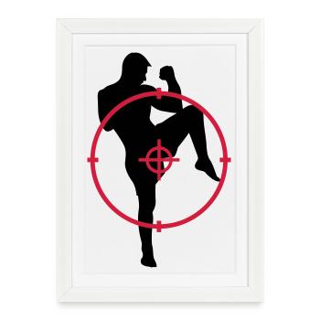Kickboxing / Kick-Boxeur / Kick Boxing / - Affiche encadrée (27 × 37 cm) - blanc - Devant