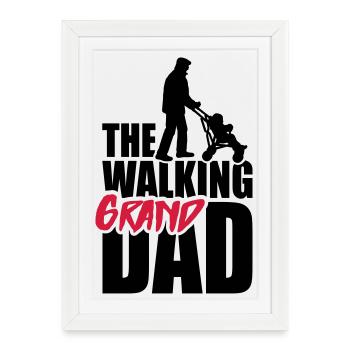 The walking (grand) dad - grandad - Framed poster (27 × 37 cm) - white - Front