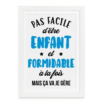 adolescent / enfant / ado / adolescente - Affiche encadrée (27 × 37 cm) - blanc - Devant