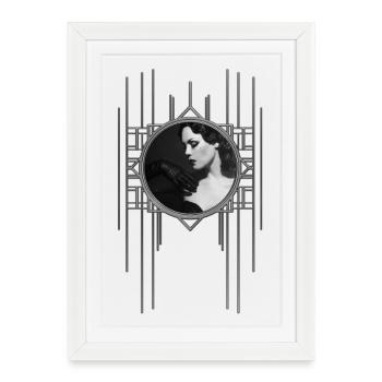 Femme Fatale Xarah Design 3 - Framed poster (27 × 37 cm) - white - Front