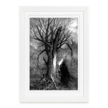 ARBRE - Affiche encadrée (27 × 37 cm) - blanc - Devant