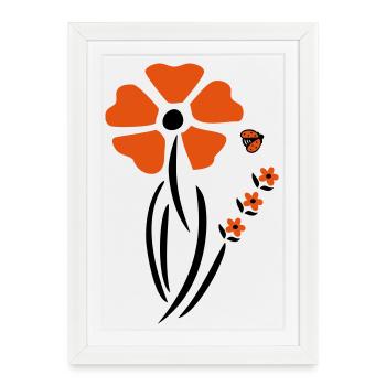 Spring with ladybug - Framed poster (27 × 37 cm) - white - Front