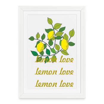 lemon love - Framed poster (27 × 37 cm) - white - Front