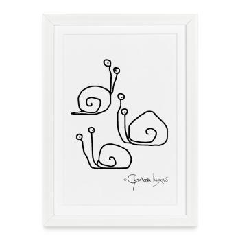 Snailmeeting - Cochleae Conventus - Framed poster (27 × 37 cm) - white - Front
