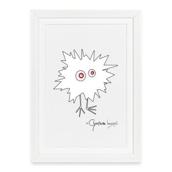 Woolly Beastie flashed © Chyropterum Innoxius - Framed poster (27 × 37 cm) - white - Front