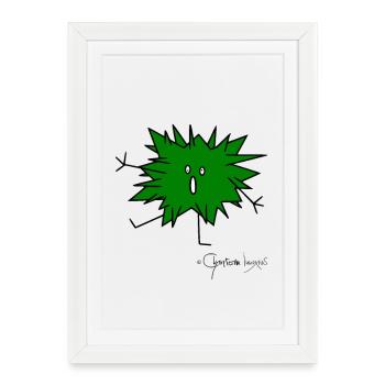 L'animal moelleux épineux - Bestiolus Spinosus - Affiche encadrée (27 × 37 cm) - blanc - Devant