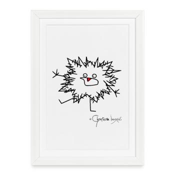 Woolly Beastie freaks out - Bestiolus Cerritus - Framed poster (27 × 37 cm) - white - Front