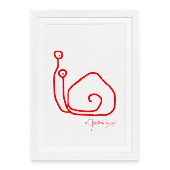 Snailsolomeeting © Chyropterum Innoxius - Framed poster (27 × 37 cm) - white - Front