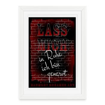 LEAVE ME alone I'm annoyed - Poster - Framed poster (27 × 37 cm) - white - Front