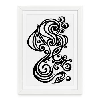 Hippocampe - Affiche encadrée (27 × 37 cm) - blanc - Devant