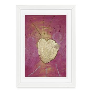 Ange de l’Amour Inconditionnel - Affiche encadrée (27 × 37 cm) - blanc - Devant