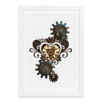 Le cœur du steampunk - Affiche encadrée (27 × 37 cm) - blanc - Devant