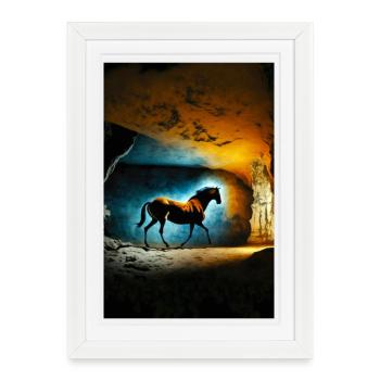 Prehistoric horse 01 - Framed poster (27 × 37 cm) - white - Front