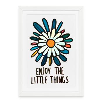 Enjoy the little Things - Framed poster (27 × 37 cm) - white - Front