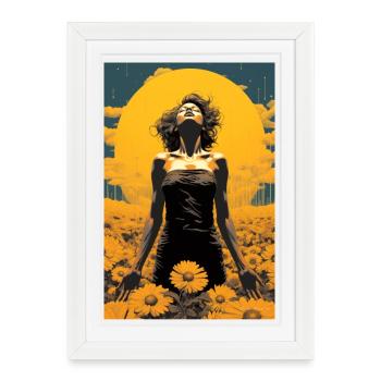 Rayons d'Étoiles - Affiche encadrée (27 × 37 cm) - blanc - Devant