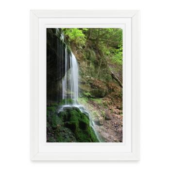 MOSS WATERFALL HÖRSCHBACH NEAR MURRHARDT - Framed poster (27 × 37 cm) - white - Front