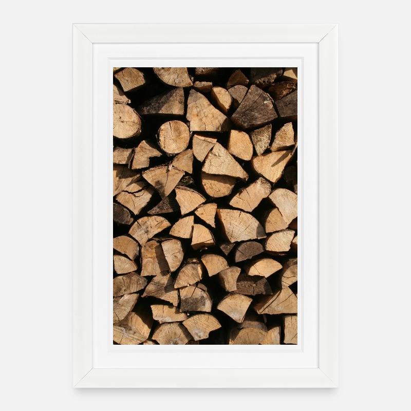 FIREWOOD - Framed poster (27 × 37 cm) - white