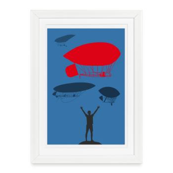 vol - Affiche encadrée (27 × 37 cm) - blanc - Devant