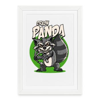 Crash Panda - Conception d’anesthésie et d’ambulancier - Affiche encadrée (27 × 37 cm) - blanc - Devant