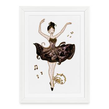 The dancer of sounds, - Framed poster (27 × 37 cm) - white - Front