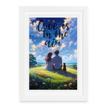 Anime love is in the air - Framed poster (27 × 37 cm) - white - Front