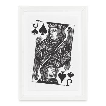 Carte de poker - Affiche encadrée (27 × 37 cm) - blanc - Devant
