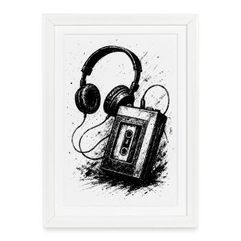 Son analogique - Affiche encadrée (27 × 37 cm) - blanc - Devant