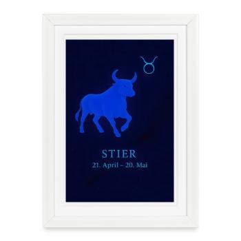 Conception du signe du zodiaque Taureau - Affiche encadrée (27 × 37 cm) - blanc - Devant