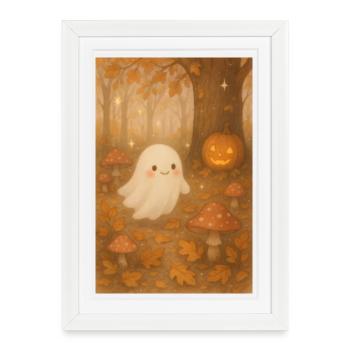 Cute Halloween Ghost - Framed poster (27 × 37 cm) - white - Front