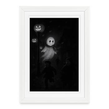 Moonlit Ghost Parade - Framed poster (27 × 37 cm) - white - Front